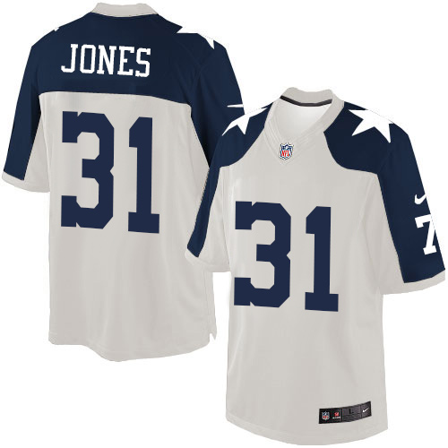 Men's Limited Byron Jones Nike Jersey White Alternate - #31 Throwback NFL Dallas Cowboys